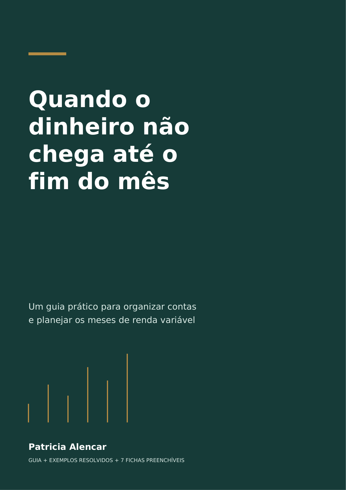 Capa do e-book Quando o dinheiro não chega até o fim do mês, de Patricia Alencar
